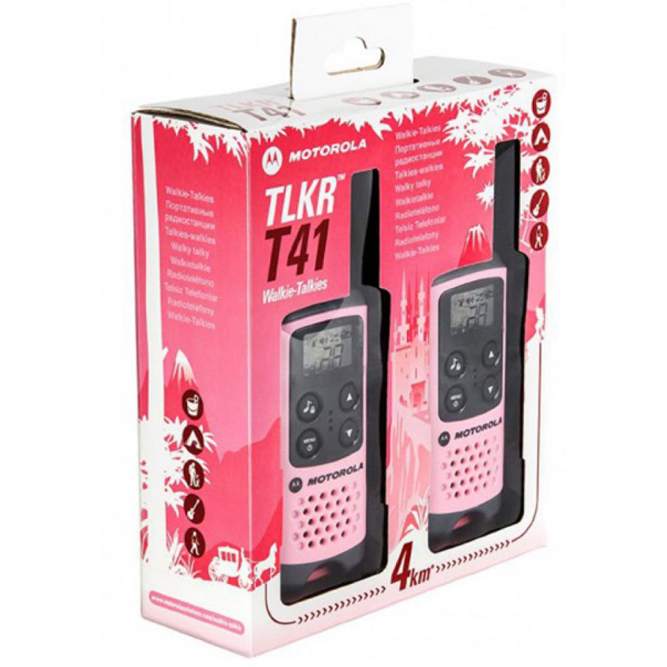 Рация Motorola TLKR T41 Pink (комплект - 2 шт.): купить в Москве. Быстрая  доставка по РФ