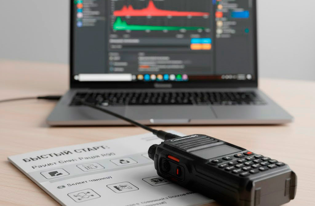 как настроить рацию comrade